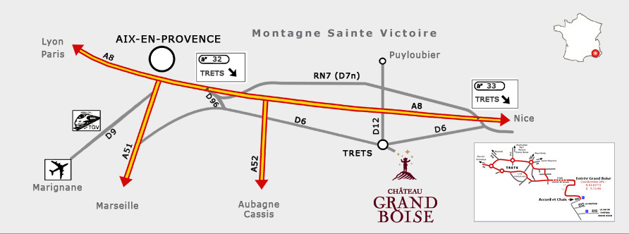 Château Grand'Boise Plan d'accès