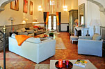 The large sitting room of the Bastide  of Chateau Grand Boise