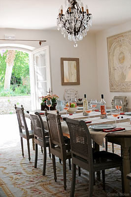 The dining room of the Bastide of Chateau Grand Boise
